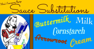 moms sauce recipe tips and substitutions